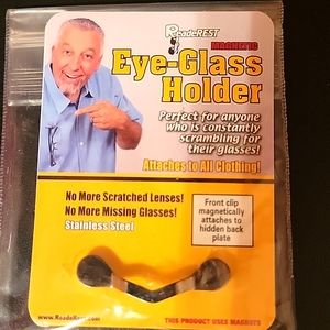 2 Readerest eye-glass stainless steel holders